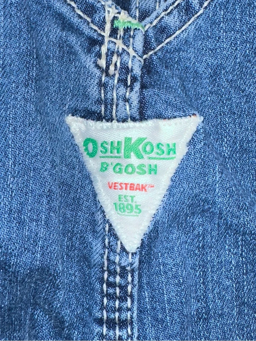 OshKosh B'gosh Blue Denim Adjustable-Strap Overalls for baby, Size 12 Months